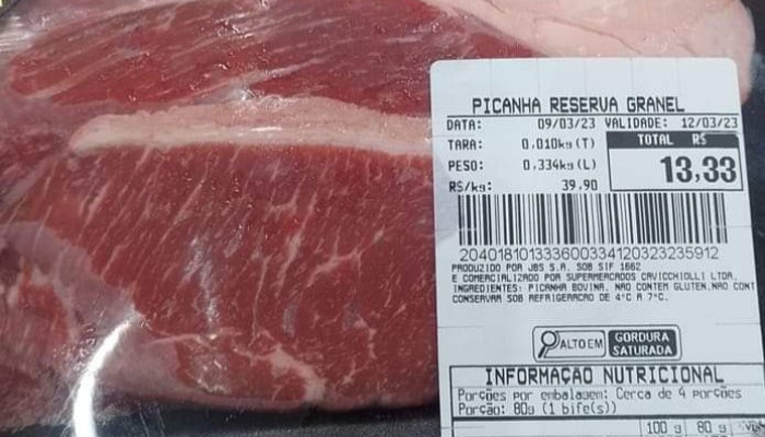 Carne fica mais barata ao consumidor brasileiro. Foto:Reprodução/Divulgação