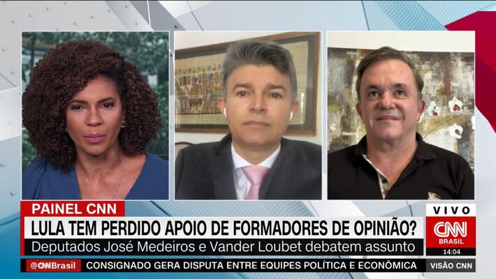Vander Loubet (PT-MS) discordou da ideia de que o governo do presidente Luiz Inácio Lula da Silva esteja perdendo apoio de formadores de opinião.f