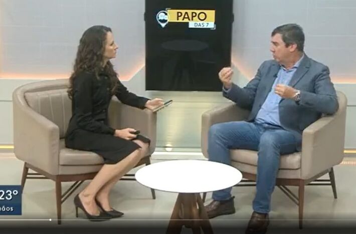 Eduardo Riedel concedeu entrevista nesta segunda-feira para a TV Morena. Foto: Reprodução