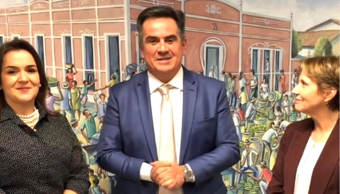 Prefeita Adriane Lopes, Ciro Nogueira e Tereza Cristina. Foto: Redes 