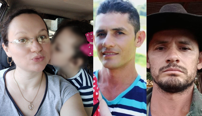 Júlio César matou a ex-esposa na frente da filha de 9 anos em Anastácio (MS). Fotos: Reprodução