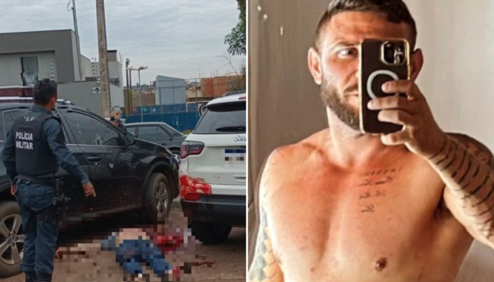 Mané Abelha foi executado no domingo em frente a uma padaria em Ponta Porã (MS). Fotos: Reprodução