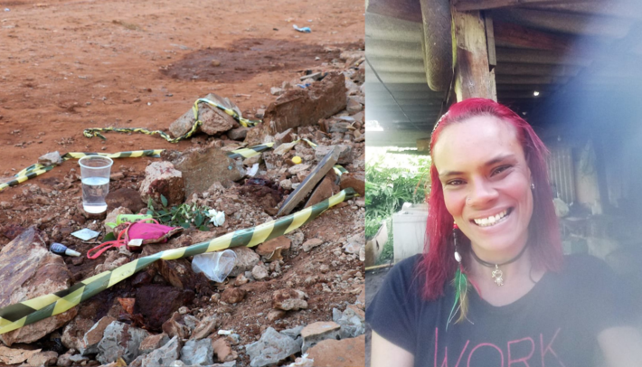 Mulher foi assassinada a golpes de faca em bar de Campo Grande (MS). Foto: MS Notícias | Redes 