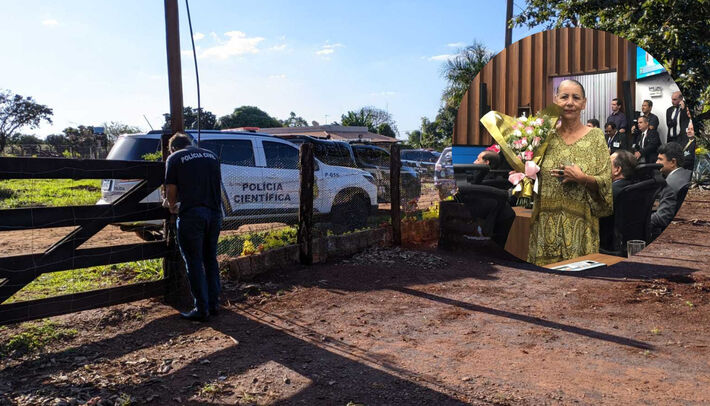 Chácara onde delegada aposentada foi encontrada morta. (Fotos: CAMPO GRANDE NEWS)