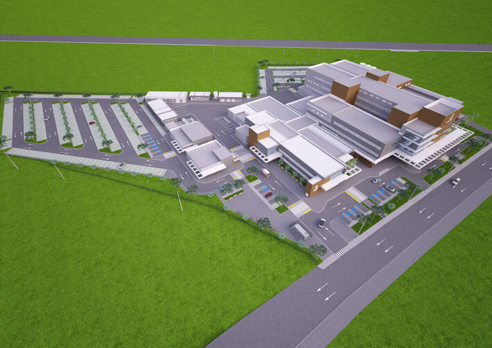 Além de referência na saúde materno-infantil, unidade hospitalar será uma das maiores e mais modernas da Região Norte. Imagem: Sedur