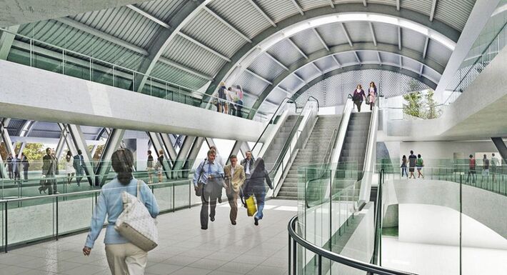 Terminal de ônibus da estação Água Rasa: parte da primeira fase da expansão da Linha 2. Foto: Reprodução