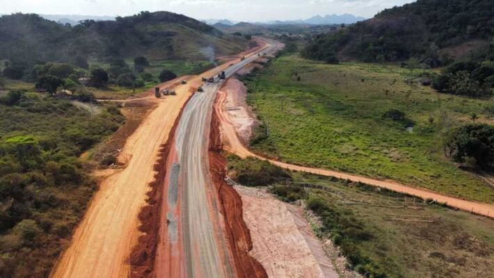 A maior obra em andamento na Serra, o Contorno do Mestre Álvaro avançara com o Novo PAC. Crédito: Divulgação