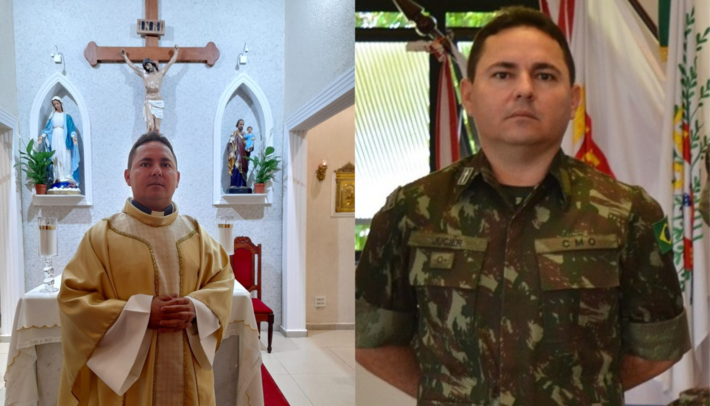 Padre José Juciêr é preso por importunação sexual contra mulher casada, em Campo Grande (MS). Fotos: Reprodução