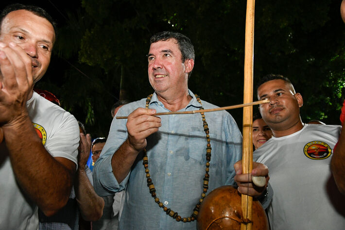 Governador Eduardo Riedel no Festival América do Sul 2023.