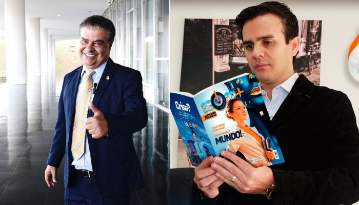 O senador Nelsinho Trad e Ivan Felix, dono da GTX Construções, empresa mais beneficiada com as emendas do político. Foto: Reprodução