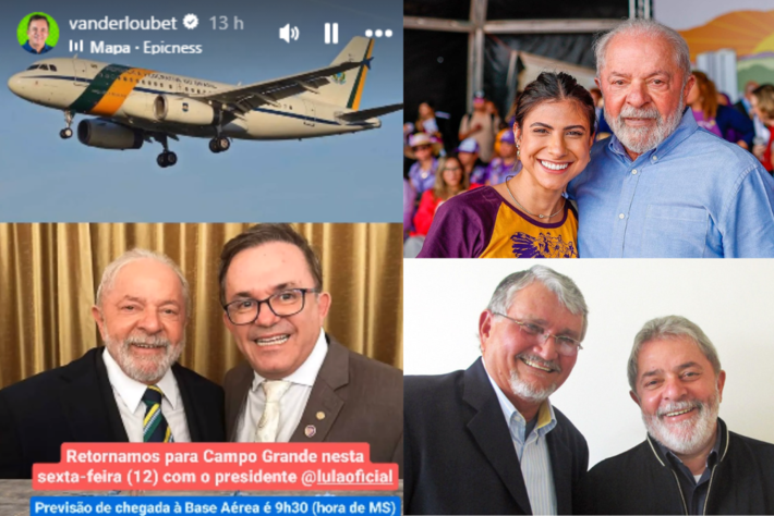 Deputados federais e estaduais acompanham agenda presidente Lula em agenda na Capital sul-mato-grossense. Fotos: Arquivo | Redes 