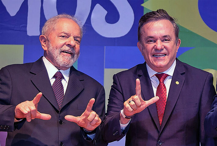 O presidente da República, Luiz Inácio Lula da Silva, e o deputado federal Vander Loubet, ambos do PT - REPRODUÇÃO