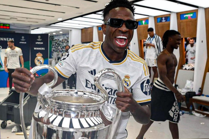 Vini Jr. foi eleito o melhor jogador da Champions League 2023/24. 
