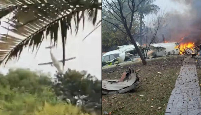 Avião com 62 pessoas a bordo cai em São Paulo; veja o vídeo