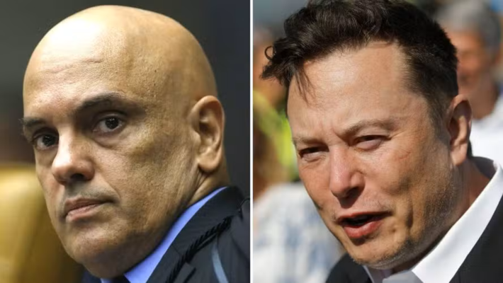 Alexandre de Moraes acabou com a farra de ilegalidades do bilionário Elon Musk no Brasil.  