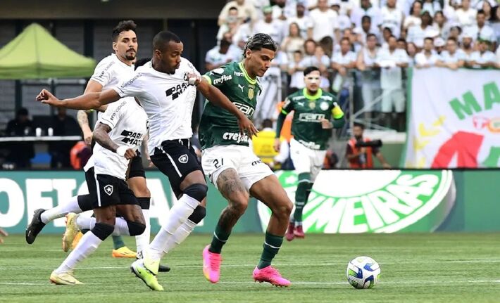 Palmeiras e Botafogo. Foto: Reproducão