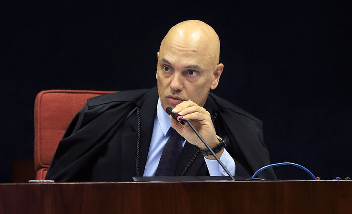 Ministro Alexandre de Moraes durante sessão da 1ª turma do STF. Foto: Nelson Jr./SCO/STF