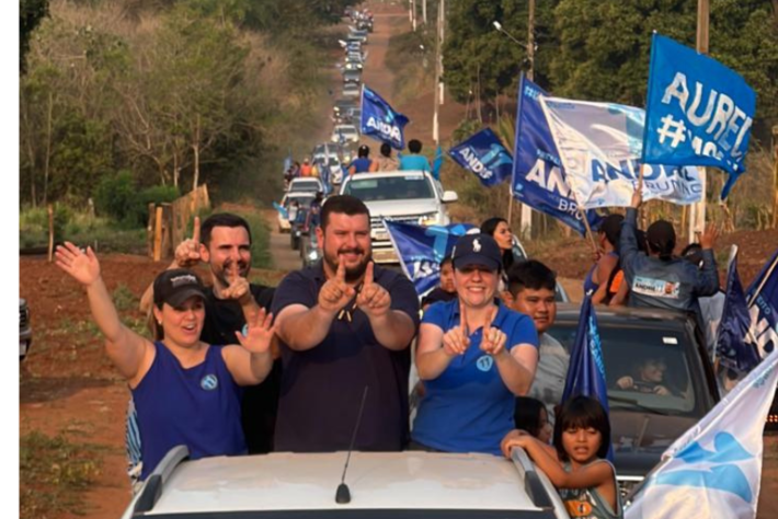 André Guimarães lidera corrida eleitoral em Nioaque (MS). Foto: Reprodução