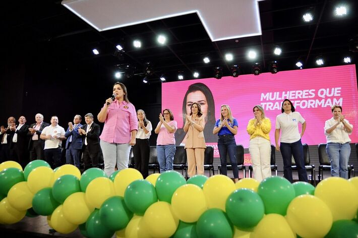 Adriane Lopes durante evento em Campo Grande