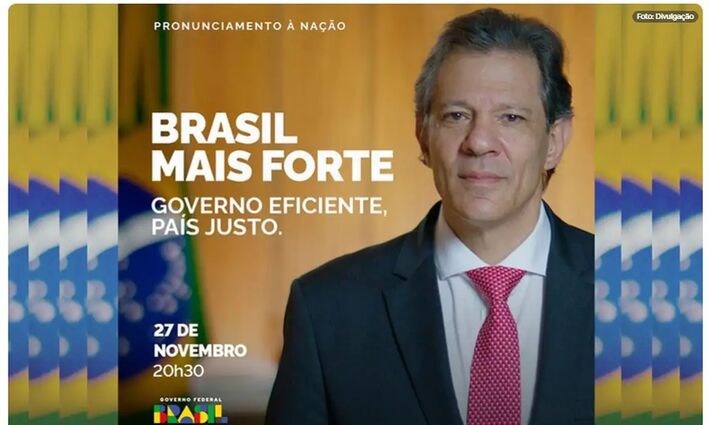 Ministro Haddad durante pronunciamento