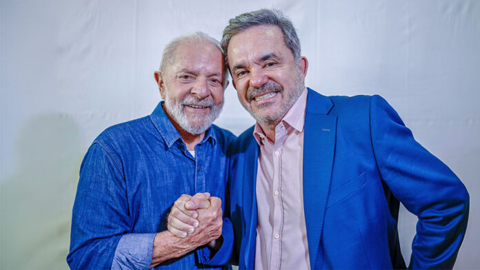 O presidente do Brasil, Luiz Inácio Lula da Silva, e o deputado federal Vander Loubet.