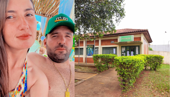 Natália e seu marido David, alvo do Gaeco em Ivinhema. Ela assume a gerência da unidade do Detran no município sul-mato-grossense. Foto: Tero Queiroz