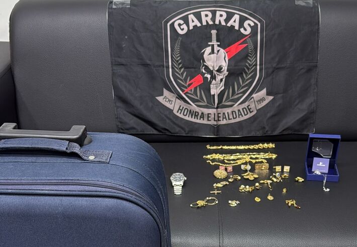 Objetos recuperados pela Polícia Civil