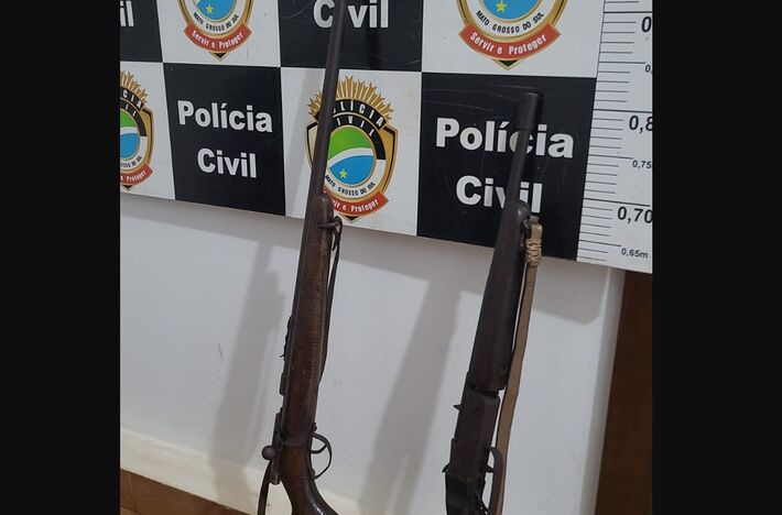 Armas apreendidas pela Polícia Civil