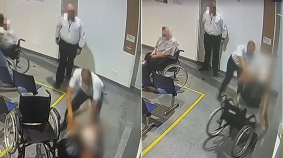 Segurança espanca paciente em hospital em SP. Foto: Reprodução
