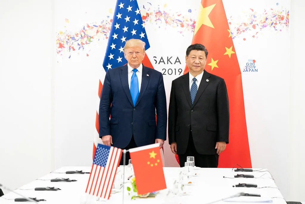 Presidente dos EUA, Donald Trump e presidente da China, Xi Jinping, em Osaka em 2019 / Foto: Casa Branca