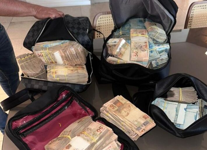 Valores apreendidos durante as investigações