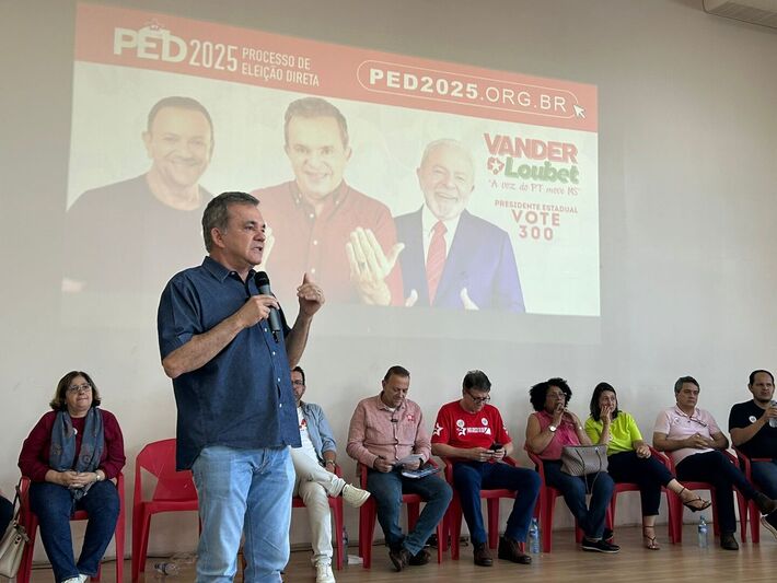 Vande durante discurso no evento desta manhã