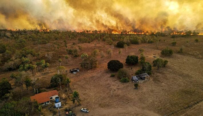 Incêndio no Pantanal em agosto de 2024  Gustavo Figueiroa/SOS Pantanal