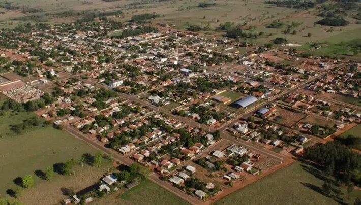 Foto aére do município de Paraíso das Águas