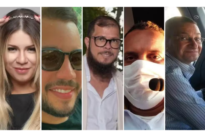 Marília Mendonça, Henrique Bahia, Abicieli Silveira, Tarciso Pessoa e Geraldo Martins morreram no acidente  Foto: Reprodução/Redes Sociais