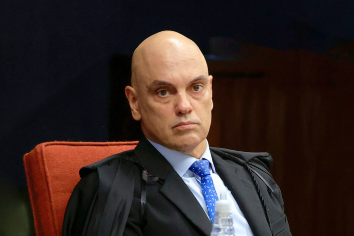 Ministro Alexandre de Moraes em julgamento da denúncia sobre o núcleo 1 da Pet 12.100.  Foto: Rosinei Coutinho/STF