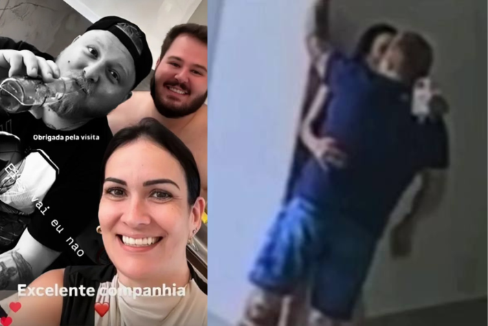 Mesmo havendo câmeras na casa, Ivan e Sabrina se beijavam pelos corredores.
