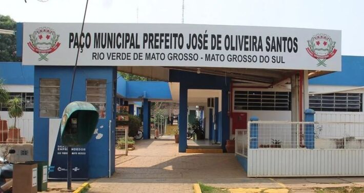 Fachada da prefeitura de Rio Verde de MT, no Mato Grosso do Sul