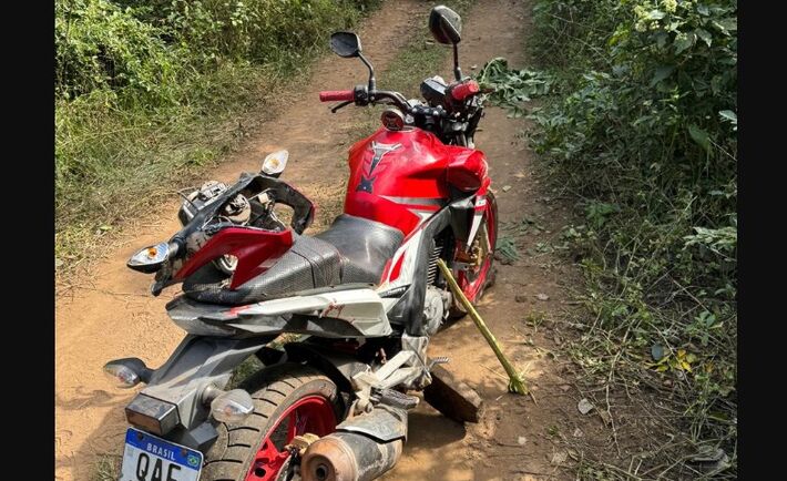 Moto da vítima recuperada pela polícia