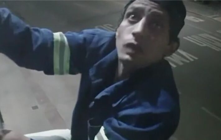 Mateus flagrado por câmera de segurança em um dos seus crimes