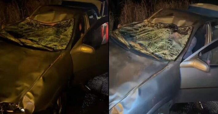 Veículo ficou muito danificado