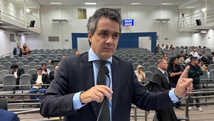 Vereador Landmark durante sessão na Câmara de Campo Grande