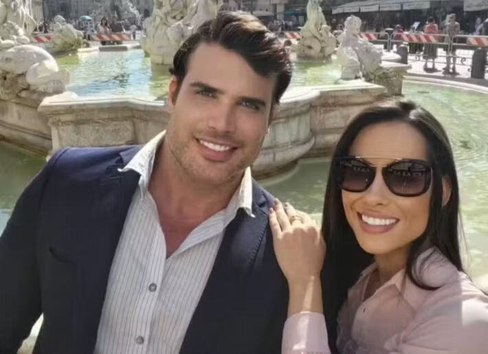 René e a esposa Ana Paula