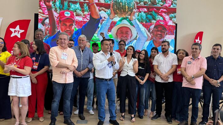 Cúpula do PT durante evento neste sábado
