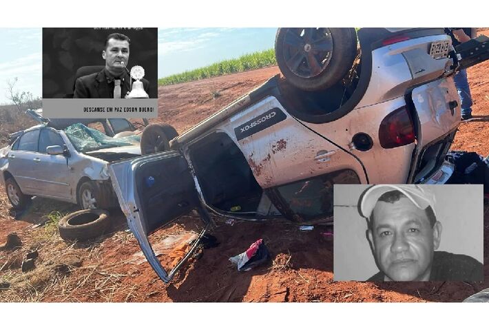 Acidente fatal com carreta de cana mata duas pessoas em Chapadão do Céu.