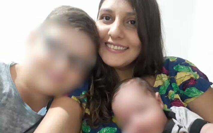 Monara com os dois filhos Foto: Arquivo pessoal/Nayara Pires de Moraes