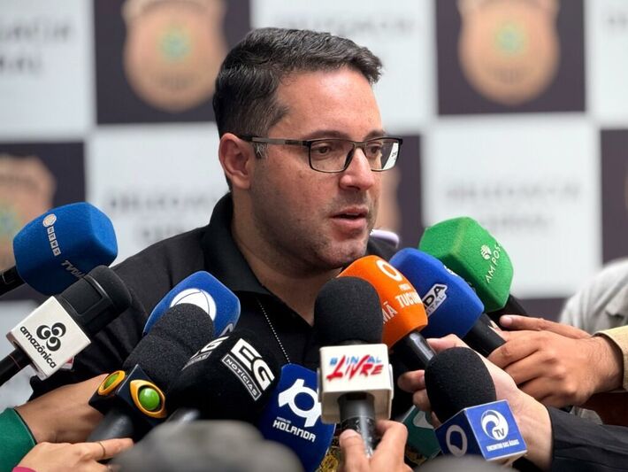 Delegado Rafael, durante entrevista sobre a prisão