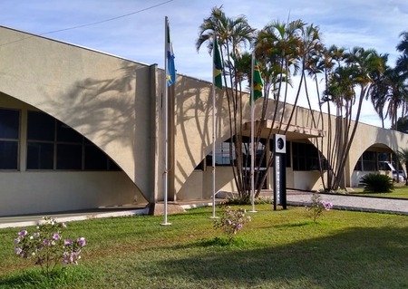Fachada da prefeitura de Sidrolândia