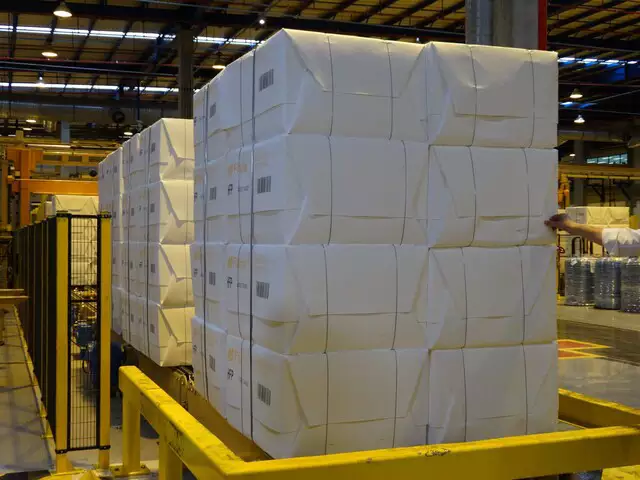 Carga de celulose é preparada em terminal de embarque em indústria de MS. Foto: Arquivo/Semadesc