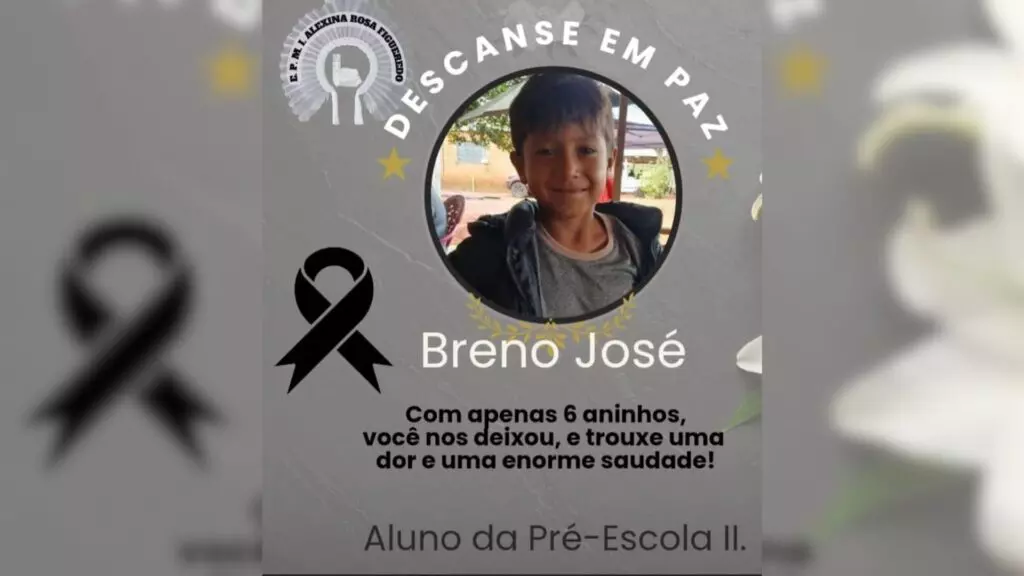 Breno José Bernardo Canto morreu após incêndio no quarto em que ele dormia. 